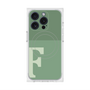 プレミアムスクエアケース with MagSafe［ オリジナル - initial two tone - F green ］
