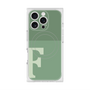 プレミアムスクエアケース with MagSafe［ オリジナル - initial two tone - F green ］