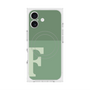 プレミアムスクエアケース with MagSafe［ オリジナル - initial two tone - F green ］