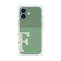 プレミアムスクエアケース with MagSafe［ オリジナル - initial two tone - F green ］