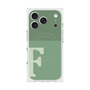 プレミアムスクエアケース with MagSafe［ オリジナル - initial two tone - F green ］