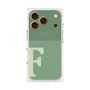 プレミアムスクエアケース with MagSafe［ オリジナル - initial two tone - F green ］