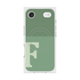 プレミアムスクエアケース with MagSafe［ オリジナル - initial two tone - F green ］