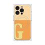 プレミアムスクエアケース with MagSafe［ オリジナル - initial two tone - G orange ］