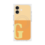 プレミアムスクエアケース with MagSafe［ オリジナル - initial two tone - G orange ］