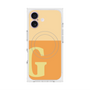 プレミアムスクエアケース with MagSafe［ オリジナル - initial two tone - G orange ］