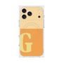 プレミアムスクエアケース with MagSafe［ オリジナル - initial two tone - G orange ］