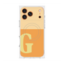 プレミアムスクエアケース with MagSafe［ オリジナル - initial two tone - G orange ］