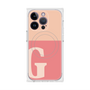 プレミアムスクエアケース with MagSafe［ オリジナル - initial two tone - G pink ］