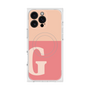 プレミアムスクエアケース with MagSafe［ オリジナル - initial two tone - G pink ］