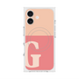 プレミアムスクエアケース with MagSafe［ オリジナル - initial two tone - G pink ］
