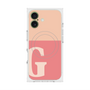 プレミアムスクエアケース with MagSafe［ オリジナル - initial two tone - G pink ］