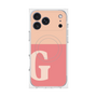 プレミアムスクエアケース with MagSafe［ オリジナル - initial two tone - G pink ］