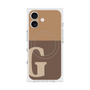 プレミアムスクエアケース with MagSafe［ オリジナル - initial two tone - G brown ］