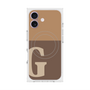 プレミアムスクエアケース with MagSafe［ オリジナル - initial two tone - G brown ］