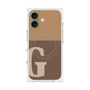 プレミアムスクエアケース with MagSafe［ オリジナル - initial two tone - G brown ］