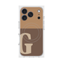 プレミアムスクエアケース with MagSafe［ オリジナル - initial two tone - G brown ］