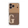プレミアムスクエアケース with MagSafe［ オリジナル - initial two tone - G brown ］