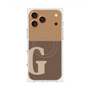 プレミアムスクエアケース with MagSafe［ オリジナル - initial two tone - G brown ］