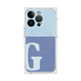 プレミアムスクエアケース with MagSafe［ オリジナル - initial two tone - G blue ］