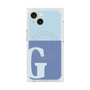 プレミアムスクエアケース with MagSafe［ オリジナル - initial two tone - G blue ］
