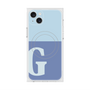 プレミアムスクエアケース with MagSafe［ オリジナル - initial two tone - G blue ］