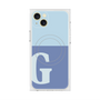 プレミアムスクエアケース with MagSafe［ オリジナル - initial two tone - G blue ］