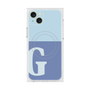 プレミアムスクエアケース with MagSafe［ オリジナル - initial two tone - G blue ］