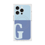 プレミアムスクエアケース with MagSafe［ オリジナル - initial two tone - G blue ］