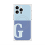 プレミアムスクエアケース with MagSafe［ オリジナル - initial two tone - G blue ］