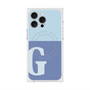 プレミアムスクエアケース with MagSafe［ オリジナル - initial two tone - G blue ］