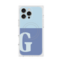 プレミアムスクエアケース with MagSafe［ オリジナル - initial two tone - G blue ］