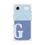 プレミアムスクエアケース with MagSafe［ オリジナル - initial two tone - G blue ］