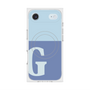 プレミアムスクエアケース with MagSafe［ オリジナル - initial two tone - G blue ］