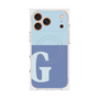 プレミアムスクエアケース with MagSafe［ オリジナル - initial two tone - G blue ］