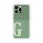 プレミアムスクエアケース with MagSafe［ オリジナル - initial two tone - G green ］