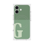 プレミアムスクエアケース with MagSafe［ オリジナル - initial two tone - G green ］