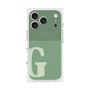 プレミアムスクエアケース with MagSafe［ オリジナル - initial two tone - G green ］