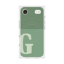 プレミアムスクエアケース with MagSafe［ オリジナル - initial two tone - G green ］