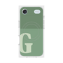 プレミアムスクエアケース with MagSafe［ オリジナル - initial two tone - G green ］