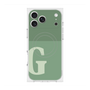 プレミアムスクエアケース with MagSafe［ オリジナル - initial two tone - G green ］