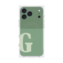 プレミアムスクエアケース with MagSafe［ オリジナル - initial two tone - G green ］