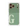 プレミアムスクエアケース with MagSafe［ オリジナル - initial two tone - G green ］