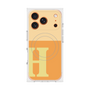 プレミアムスクエアケース with MagSafe［ オリジナル - initial two tone - H orange ］