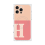 プレミアムスクエアケース with MagSafe［ オリジナル - initial two tone - H pink ］
