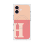 プレミアムスクエアケース with MagSafe［ オリジナル - initial two tone - H pink ］