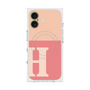 プレミアムスクエアケース with MagSafe［ オリジナル - initial two tone - H pink ］