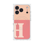 プレミアムスクエアケース with MagSafe［ オリジナル - initial two tone - H pink ］