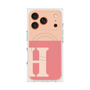 プレミアムスクエアケース with MagSafe［ オリジナル - initial two tone - H pink ］