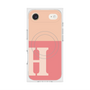 プレミアムスクエアケース with MagSafe［ オリジナル - initial two tone - H pink ］